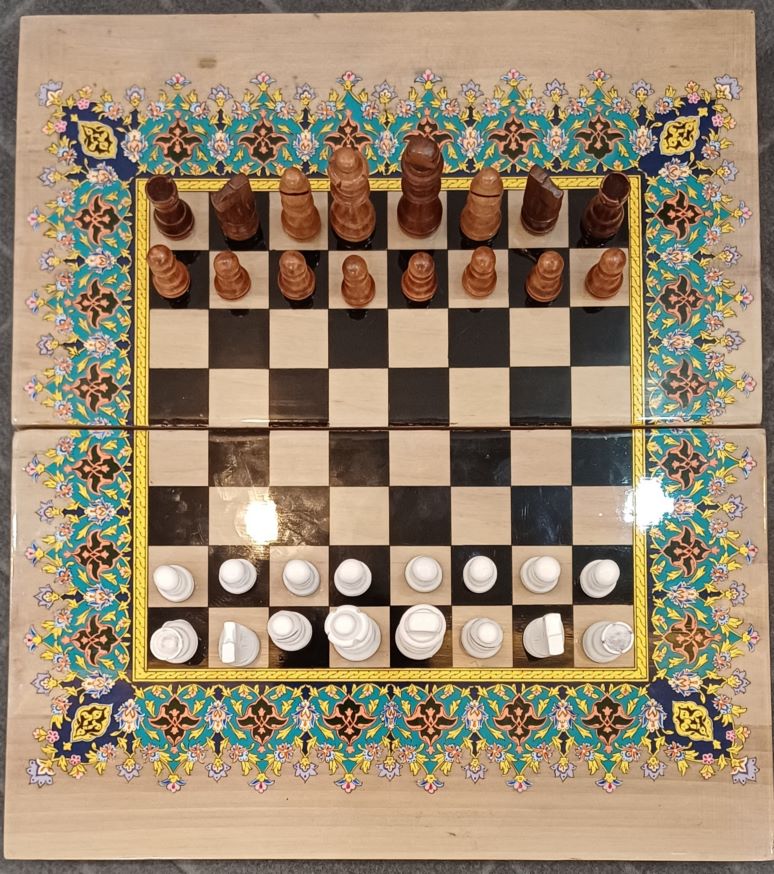تخته نرد و شطرنج تذهیب کاردست